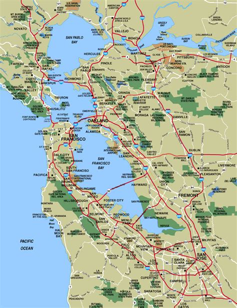 san francisco area map.